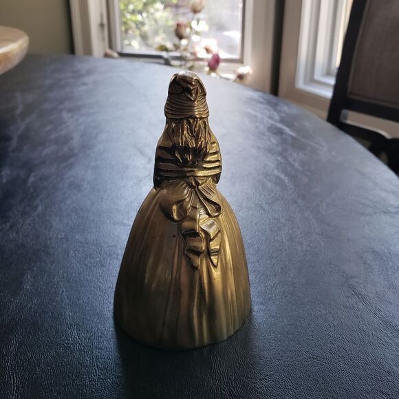 Antique Rare Brass Crinoline Lady Bell - Picture 5 of 9